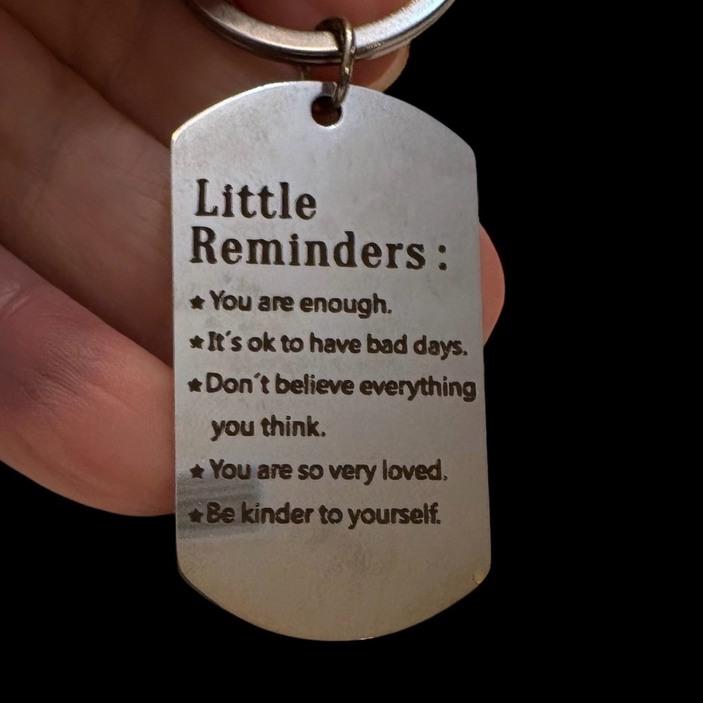 Inspirational Silver Keyring